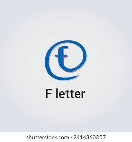 F Icono de letra Diseño Logotipo aislado de marca Identidad corporativa Diversos colores Plantilla editable Vector Monograma Ilustración Marca sobre fondo gradiente ligero