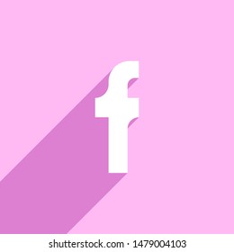 F Letter Icon Logo for Business Branding. F Initial Letter Icon Vector on Isolated Pink Background