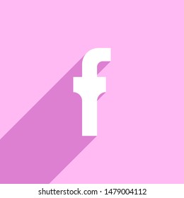 F Letter Icon Logo for Business Branding. F Initial Letter Icon Vector on Isolated Pink Background