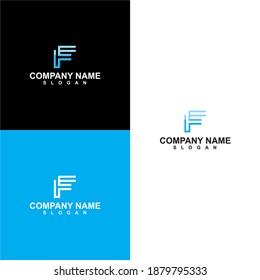 F icono de letra plantilla de elemento de diseño de vector para la empresa