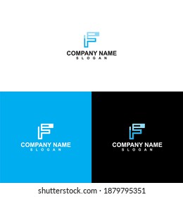 F  letter icon vector design element template for company