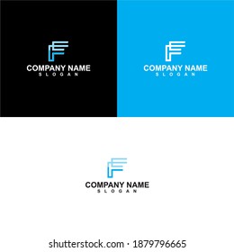 F  letter icon vector design element template