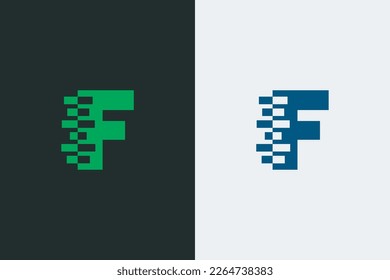 F letter iconic transformation shape vector logo design. Creative brand logo illustration. F typography abstract text vector design. F Initial style letter mark logo.