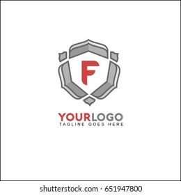 F letter identity design. Luxury Logo template in vector for Restaurant, Royalty, Boutique, Cafe, Hotel, Heraldic, Jewelry, Fashion and other vector illustration