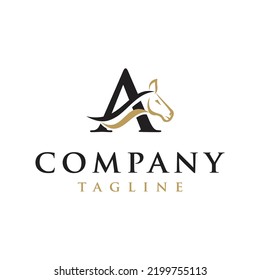 F Letra inicial diseño del logotipo ecuestre Stallion de caballo Ranch Stable.  
Diseño de caballos elegante ilustración vectorial de gama alta, plantilla de logotipo de caballo creativo, 
logotipo moderno icono creativo