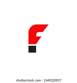 F letter initial icon logo design inspiration vector template