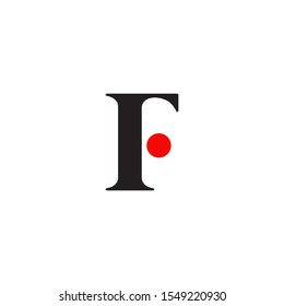 F letter initial icon logo design inspiration vector template