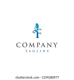F Letter initial kidney modern elegant luxury logo vector creative unique concept