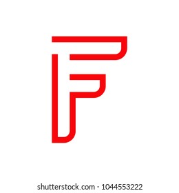 F letter initial logo