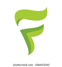 F letter initial logo