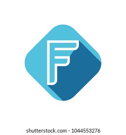 F letter initial logo