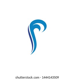 F letter initial logo design vector template