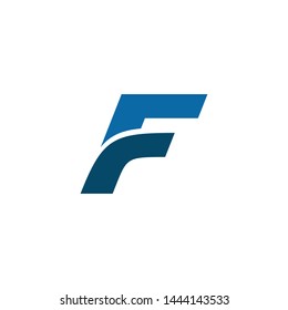 F letra diseño de logotipo inicial plantilla vectorial
