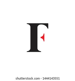 F letter initial logo design vector template
