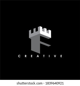 F Letter Initial Logo Design Template Vector Illustration