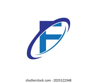 F Letra Plantilla de diseño de logotipo inicial.