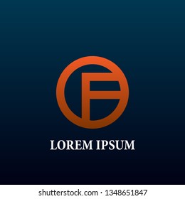 F letter initial logo, sign, icor or symbol for creative and business company