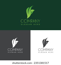 F letter with leaf logo design, Creative Modern Letters Vector Icon Logo Illustration Stock Vector