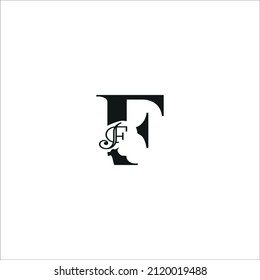F CARTA CON PLANTILLA DE LOGOTIPO DE HOJA