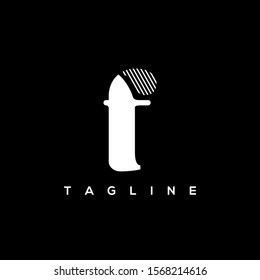 F letter line logo design vector template
