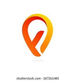 F letter line logo, vector design template element