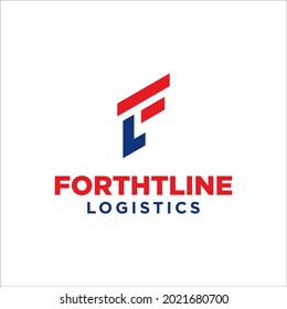 f letter for logistic logo design