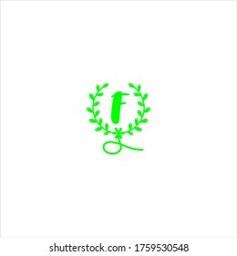 Logo de letra F, diseño abstracto