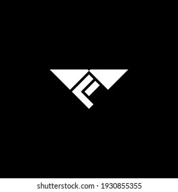 F letter logo abstract design on black color background. f alphabet