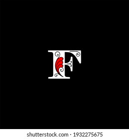 F letter logo abstract design on black color background. f alphabet