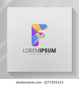 F Letter logo with Abstract Design Template