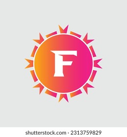 F Letter Logo abstract geometric design vector template Logotype icon Digital Technology style.