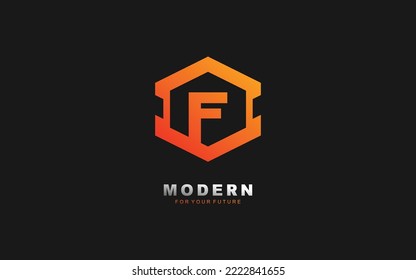 Resumen del logotipo de la letra F para la empresa de identidad. Ilustración vectorial de plantilla de alfabeto para su marca.