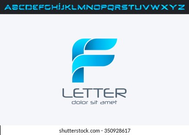 F Letter Logo, alphabet logo design.