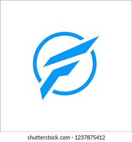 F letter logo alphabet vector template
