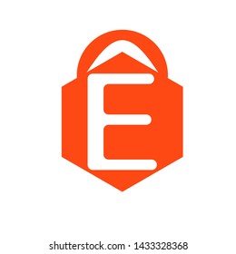f letter logo with bag design