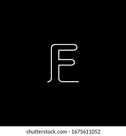 F letter logo with black background.The letter icon.The white letter design.