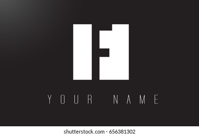 F Letter Logo With Black and White Letters Negative Space Design.