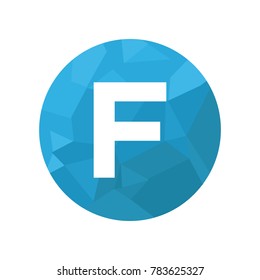F letter logo with circle origami creative logo design with unique shape and nice color, compatible for company, corporate and tech logo