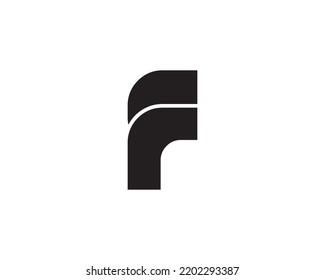 F Letter Logo concept. Creative Minimal Monochrome Monogram emblem design template. Graphic Alphabet Symbol for Corporate Business Identity. Creative Vector element