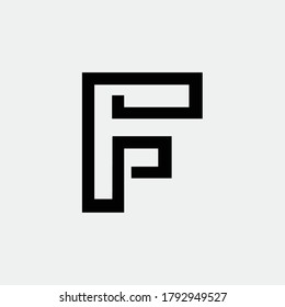 F Concepto de logotipo de letra. Plantilla moderna y minimalista de diseño de logotipo. Símbolo gráfico de alfabeto para identidad empresarial. elemento Vector creativo.