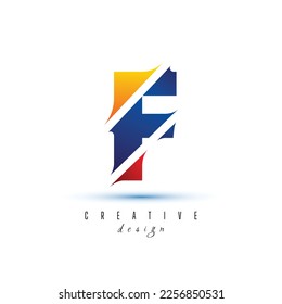 F Letter Logo Creative Brand F Letter Logo Design Vector Icon Symbol Illustration
