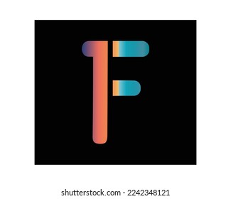 F letter logo creative design vector template