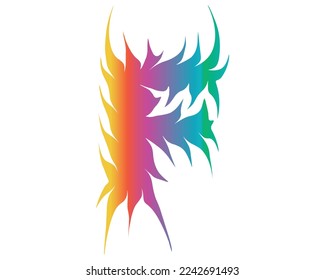 F logotipo de letra diseño creativo plantilla vectorial