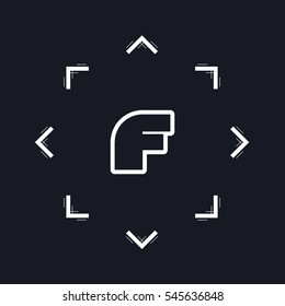 F letter logo design