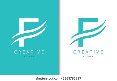 F Letter Logo Design mit Hintergrund und Creative Company Logo. Modern Lettering Fashion Design. Vektorgrafik