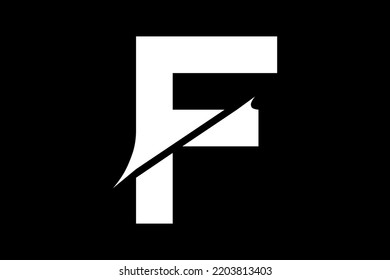 F letter logo. F letter design with black background. This is gold letter logo. Use stylist fashion logo. Decorative design.