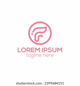F concepto de diseño de logotipo de letra - plantilla vectorial aislada para ilustraciones de empresas