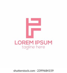 F concepto de diseño de logotipo de letra - plantilla vectorial aislada para ilustraciones de empresas