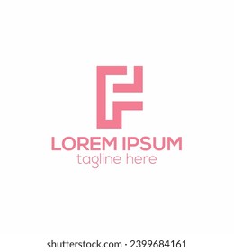 F concepto de diseño de logotipo de letra - plantilla vectorial aislada para ilustraciones de empresas
