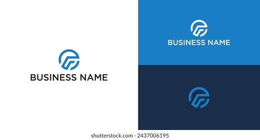 Plantilla aislada del vector del concepto del diseño del logotipo de la letra F para la ilustración del negocio y de la compañía